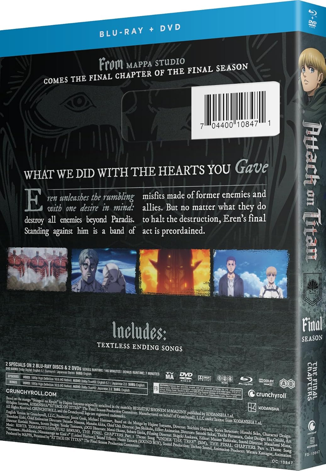 Attack On Titan - Final Season Part 3 - Blu - ray & DVD - Judgement Productions