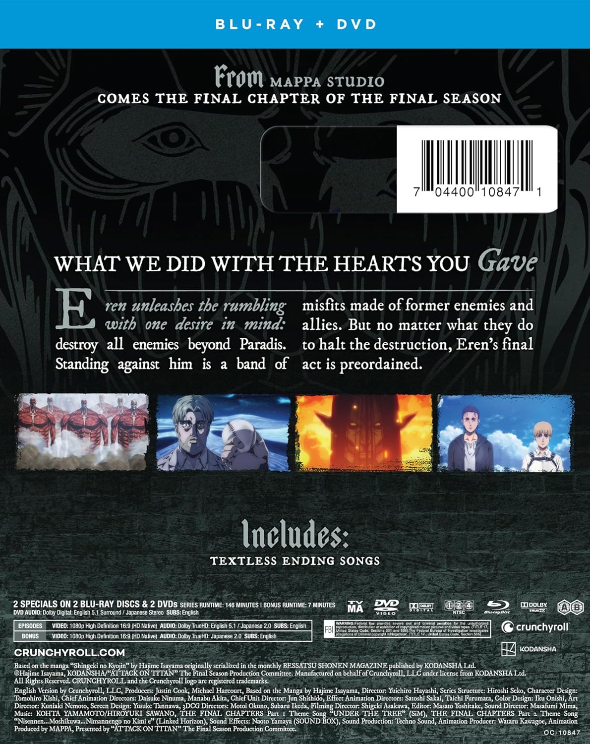 Attack On Titan - Final Season Part 3 - Blu - ray & DVD - Judgement Productions